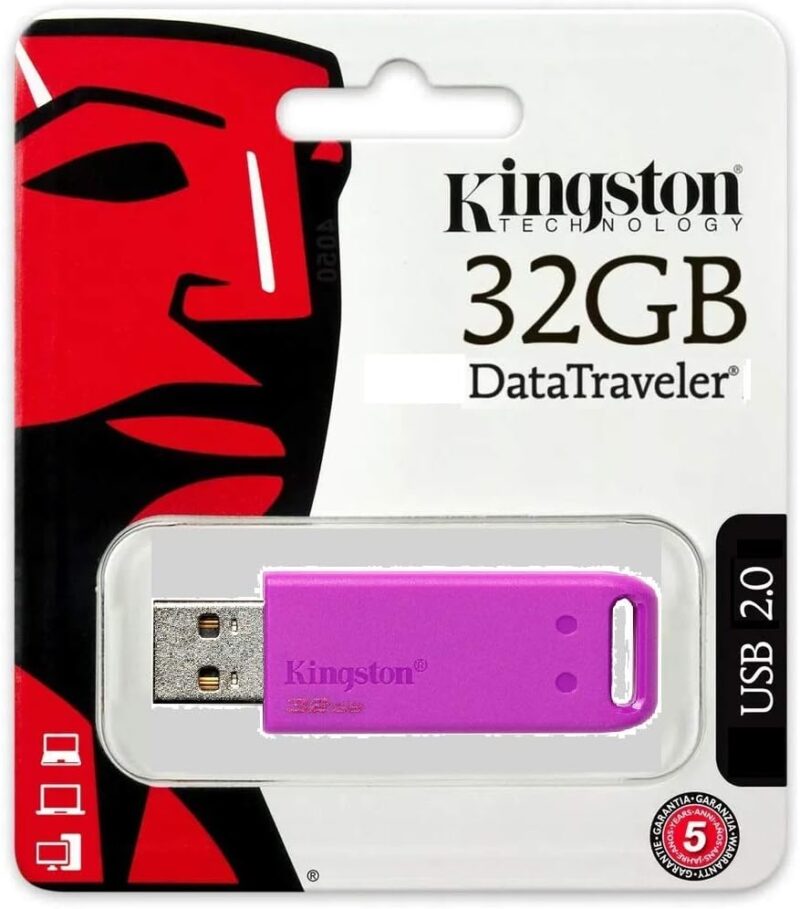 Pendrive Kingston 64gb 2.0 Roxo