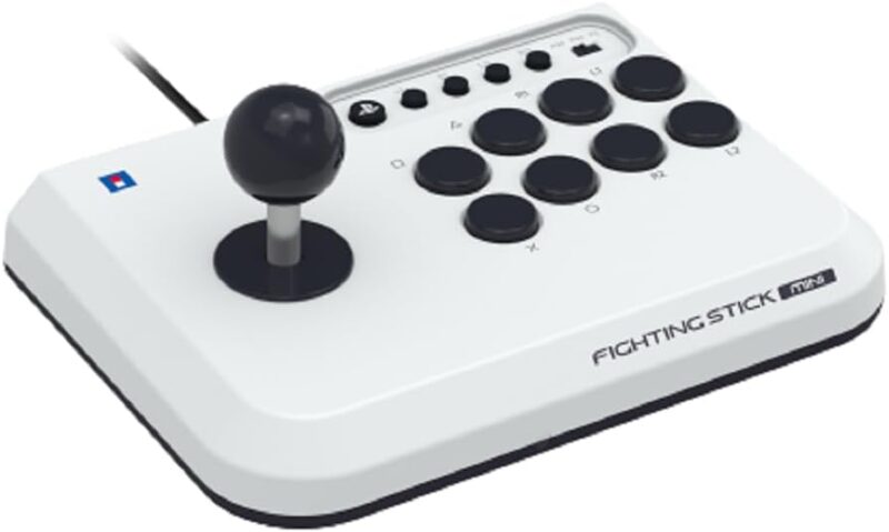 Controle para Jogo de Luta Mini Hori para Ps5 Ps4 e Pc Branco