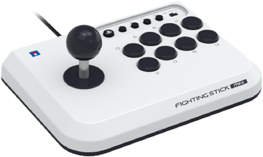 Controle para Jogo de Luta Mini Hori para Ps5 Ps4 e Pc Branco