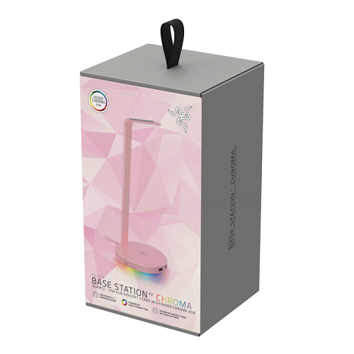 RAZER Base Station Chroma RGB USB Hub Headset Rosa
