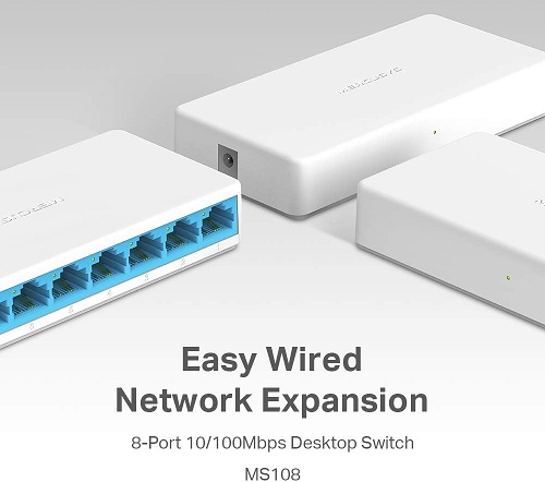 Mercusys Switch de Mesa 8 Portas 10/100Mbps MS108