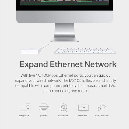 Mercusys Switch De Mesa 5 Portas 10/100Mbps Ms105