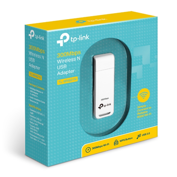 TP-LINK Adaptador USB WIRELESS N 300 Mbps TL-WN821N