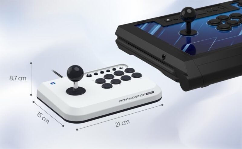 Controle para Jogo de Luta Mini Hori para Ps5 Ps4 e Pc Branco
