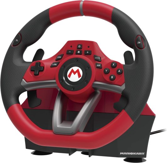 Hori Volante de Corrida Pro Deluxe Mario Kart Para Nintendo Switch e PC