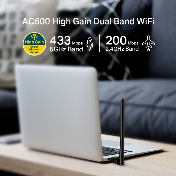 Tp-link Adaptador Usb Wireless Archer T2u Plus Ac600