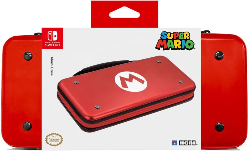 Estojo Hori Alumicase Super Mario Edition Cor Vermelha para Nintendo Switch
