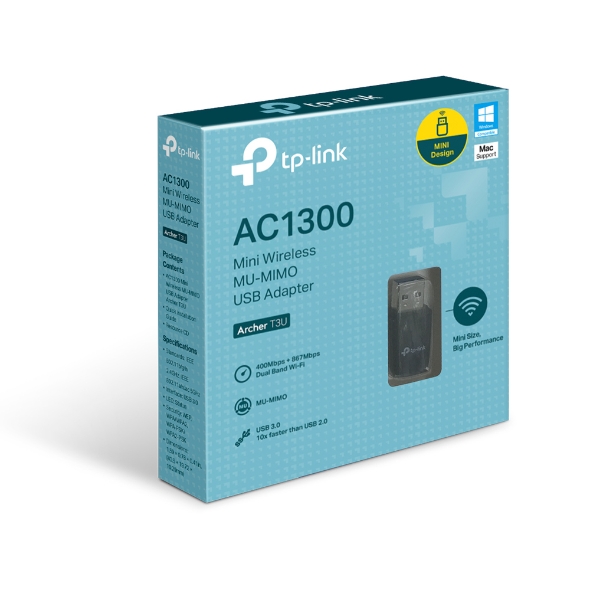 TP-LINK Adaptador USB MU-MINO Mini Wireless Archer T3U