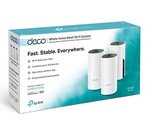 TP-LINK Roteador Wi-Fi Dual-Band AC1200 DECO M4 Com 3 Unidades