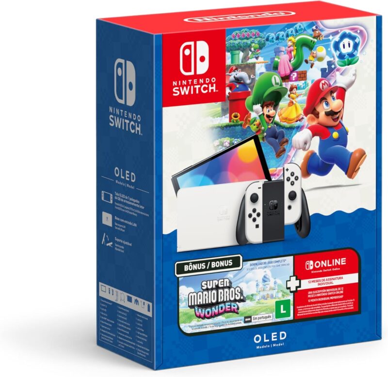 Console Nintendo Switch Oled Com Super Mario Bros. Wonder