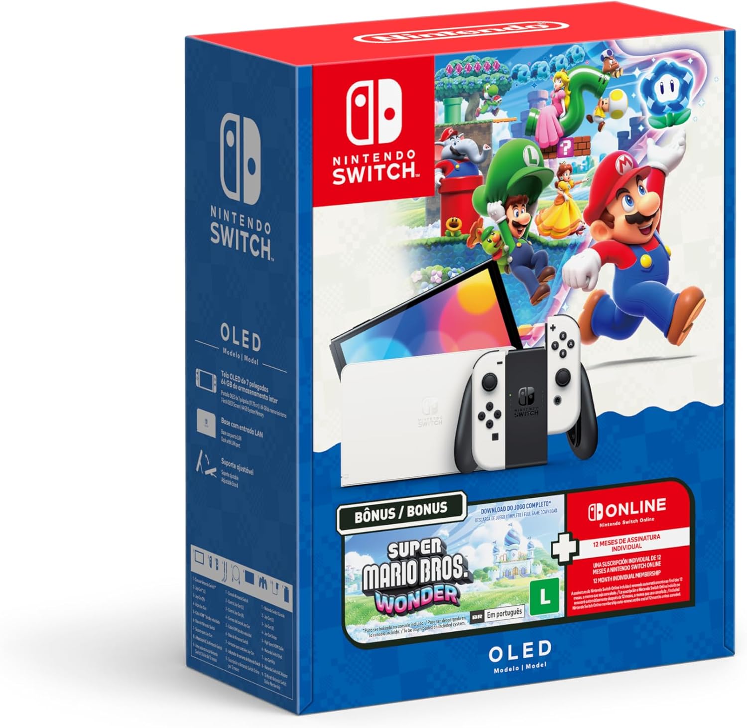 Console Nintendo Switch Oled Com Super Mario Bros. Wonder