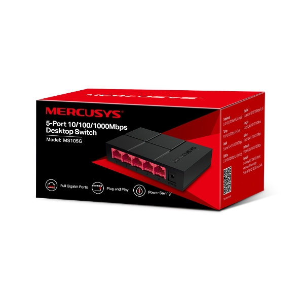 Mercusys Switch de Mesa MS10G 5 Portas 10/100/1000 Mbps