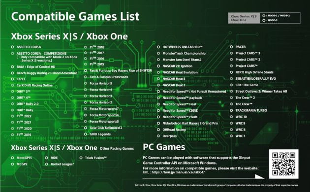 Hori Volante de Corrida Para Xbox Series X|S Xbox One e PC