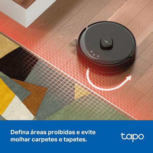 TP-LINK Robo Aspirador de Pó e MOP Tapo TV30 Max Preto