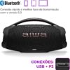 Boombox Aiwa Ligths Plus Preta 200w Bluetooth Portátil