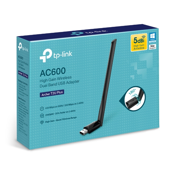 Tp-link Adaptador Usb Wireless Archer T2u Plus Ac600