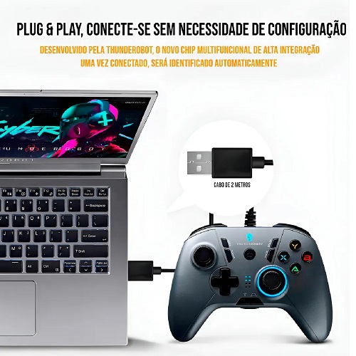 Controle Gamepad Thunderobot G30 para Pc/mac Steam Smarttv Tvbox Nintendo Switch