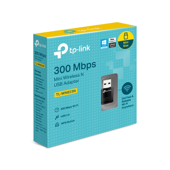 TP-LINK Adaptador USB Mini Wireless N TL-WN823N
