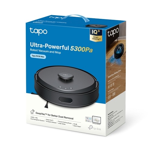 TP-LINK Robo Aspirador de Pó e MOP Tapo TV30 Max Preto