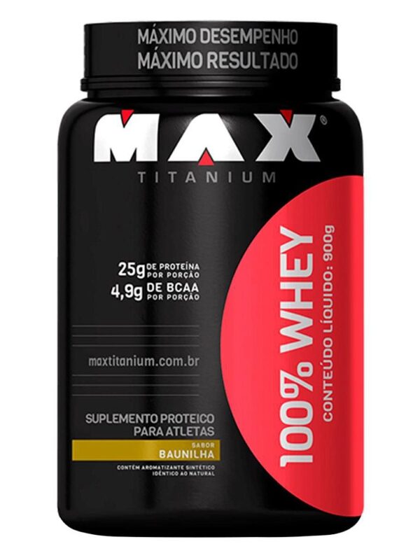 100% WHEY 900G (POTE) - MAX TITANIUM