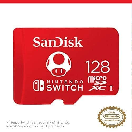 Cartão De Memória Sandisk 128gb Nintendo Switch