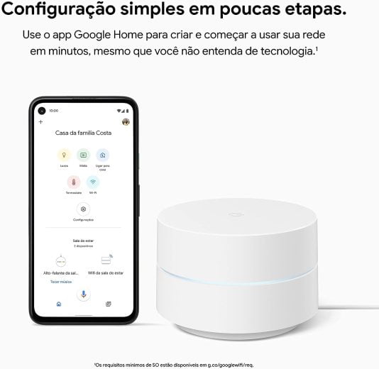 Google Wi-Fi Roteador Mesh AC1200 3 Unidades
