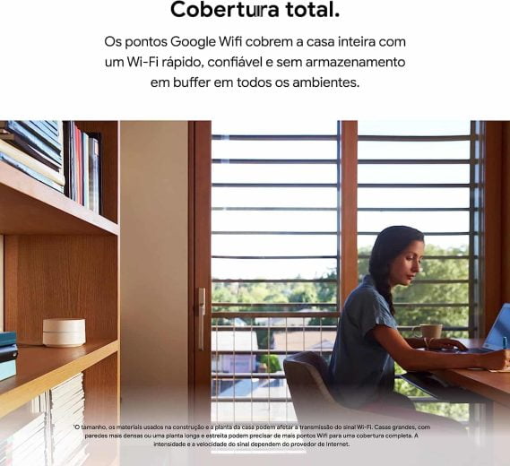 Google Wi-Fi Roteador Mesh AC1200 3 Unidades