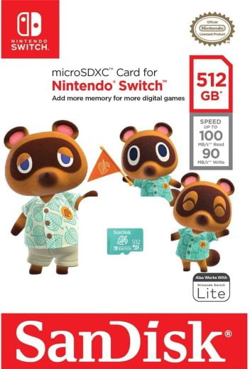 Cartão De Memória Sandisk 512gb Nintendo Switch