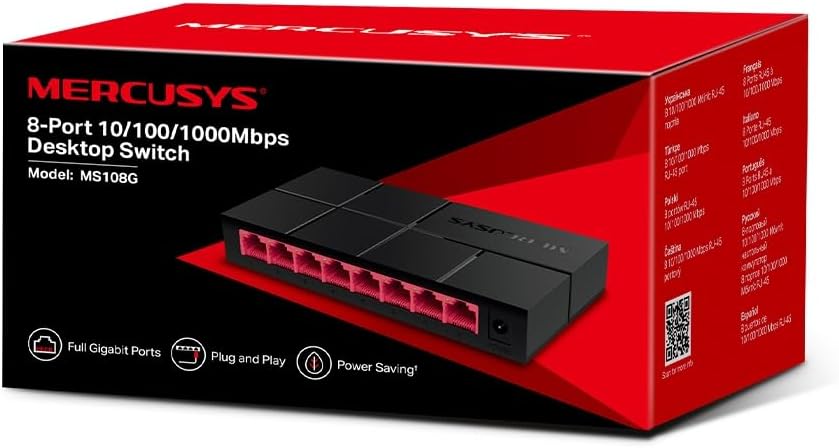 Tp-Link Mercusys Switch de Mesa 8-Portas 10/100 MS108G