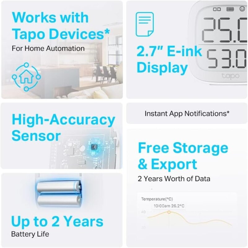 TP-LINK Sensor Temperatura e Umidade Tapo T315