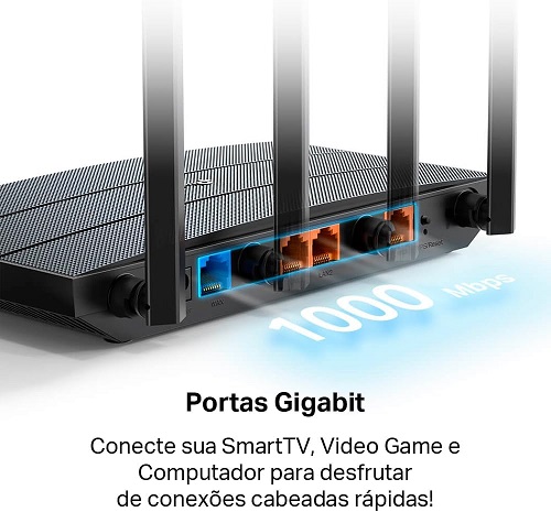 TP-LINK Roteador Wi-Fi 6 Gigabit Dual Band AX1500 Archer AX12