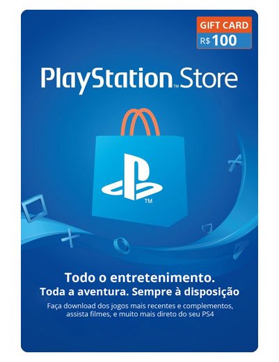 Cartão Presente PSN BR – R$ 50 / R$ 60 / R$ 70 / R$ 100 / R$ 250