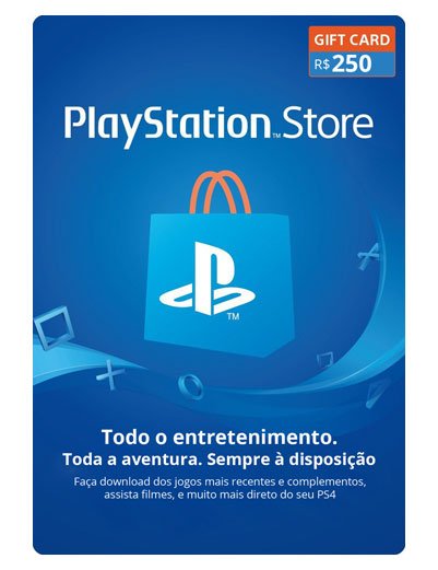 Cartão Presente PSN BR – R$ 50 / R$ 60 / R$ 70 / R$ 100 / R$ 250