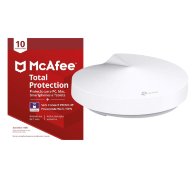 Tp-link Roteador Deco M5 AC1300 Wi-fi + McAfee Total Protection para 10 Dispositivos