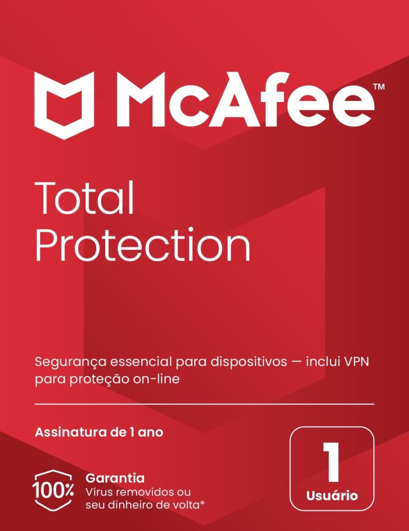Mcafee Total Protection para 1 Dispositivos Assinatura 1 Ano