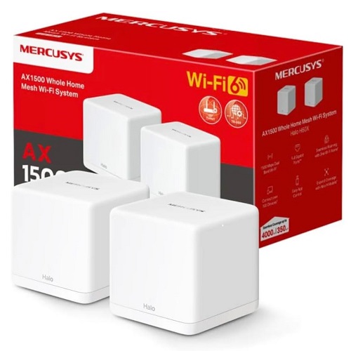 Mercusys Roteador Mesh Wifi 6 HALO H60X AX1500 Gigabit Dual Band 2 unidades