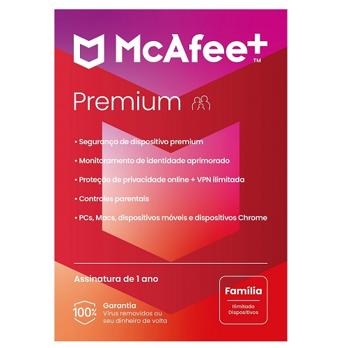 Microsoft Office 365 Family com Mcafee+ Premium Family Assinatura 1 Ano
