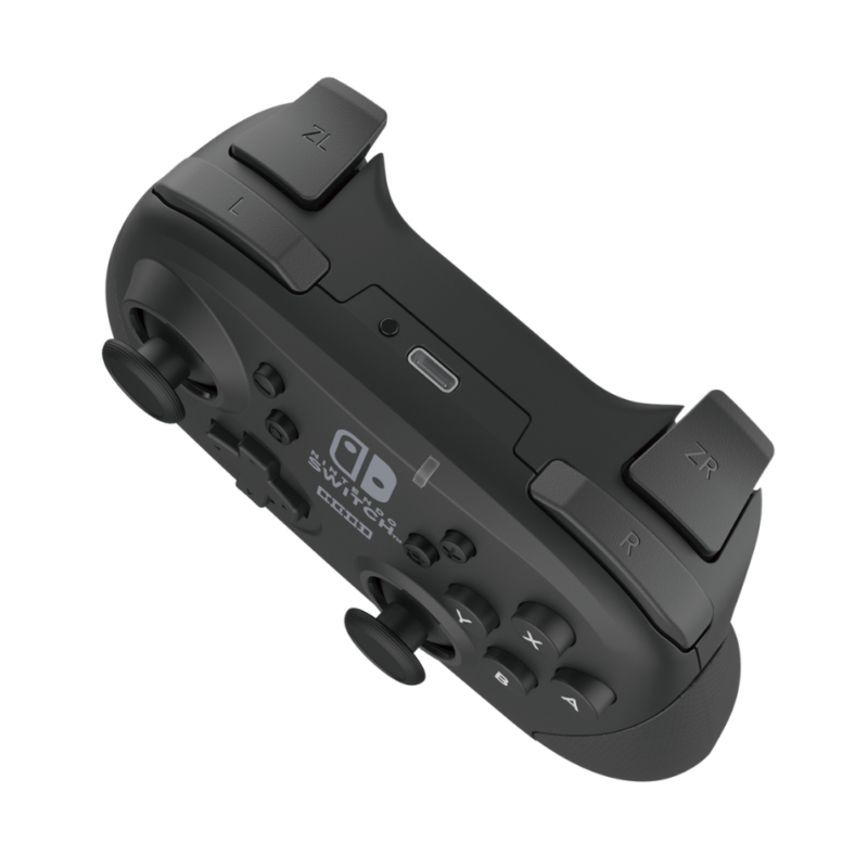 Controle Sem Fio Horipad Preto para Nintendo Switch 1 e 2