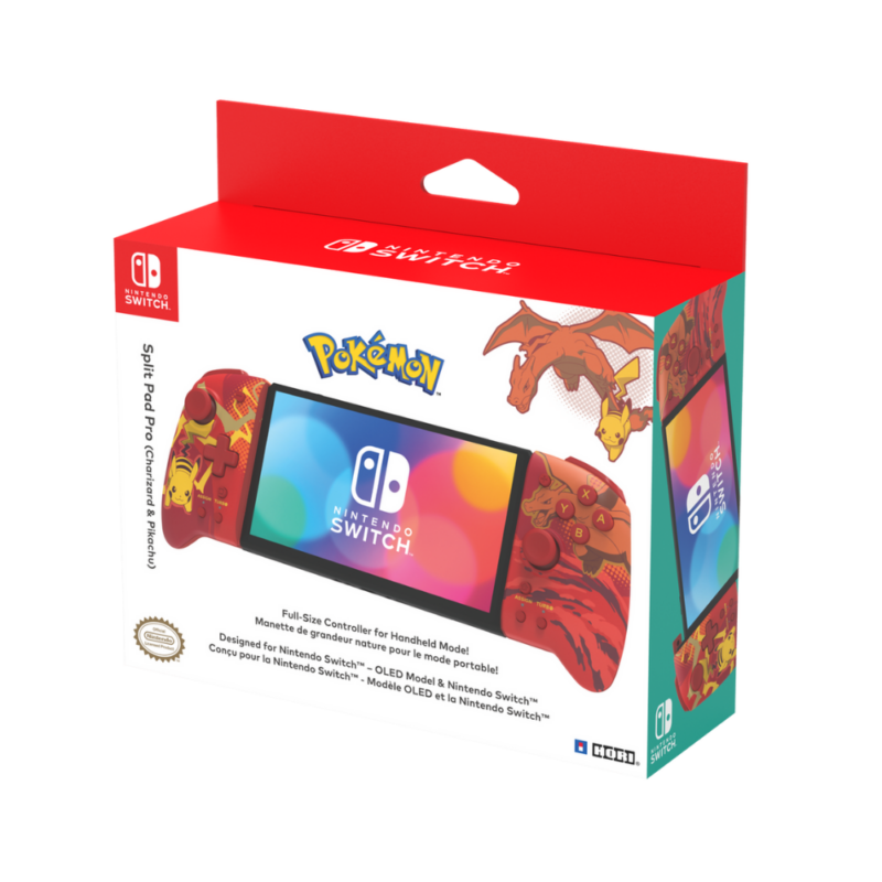 HORI Controle Ergonomico SPLIT PAD PRO Pokemon Pikachu e Charizard