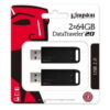 Pendrive Kingston 64gb 2.0 Com 2 Unidades Original