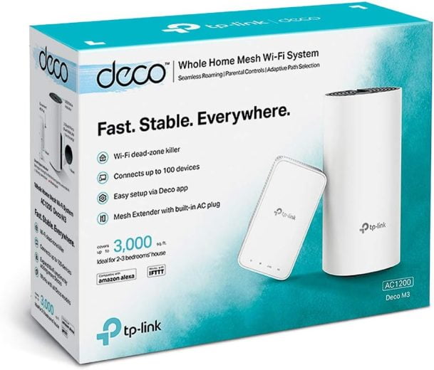 TP-Link Roteador Mesh Wi-Fi AC1200 Deco M3 (PACK 2)