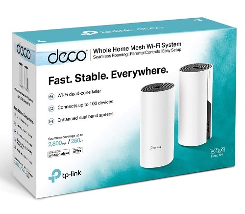 TP-LINK Roteador DECO M4 Mesh Gigabit Dual Band AC1200 2 Unidades