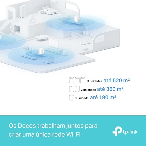 Tp-link Roteador Deco X10 Ax1500 com 2 Unidades + McAfee Total Protection para 10 Dispositivos