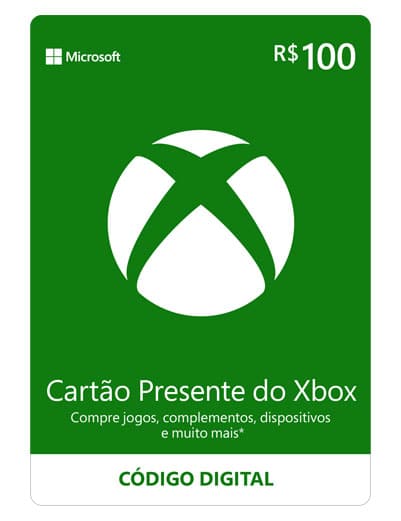 Cartão Presente Xbox Live BR - R$ 50 / R$ 60 / R$ 100 / R$ 200