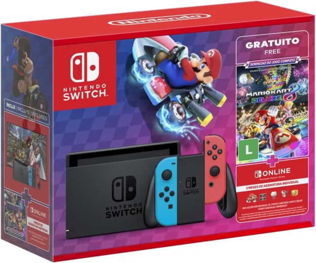 Console Nintendo Switch Com Mario Kart 8