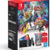 Console Nintendo Switch Oled Cinza + Jogo Super Smash Bros Ultimate Digital