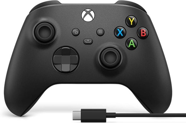 Controle Xbox com Cabo USB Carbon Black