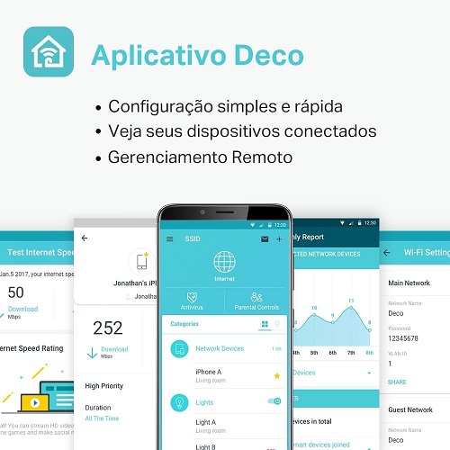 TP-LINK Roteador Wifi Mesh Dual Band AC1900 DECO S7 3 Unidades