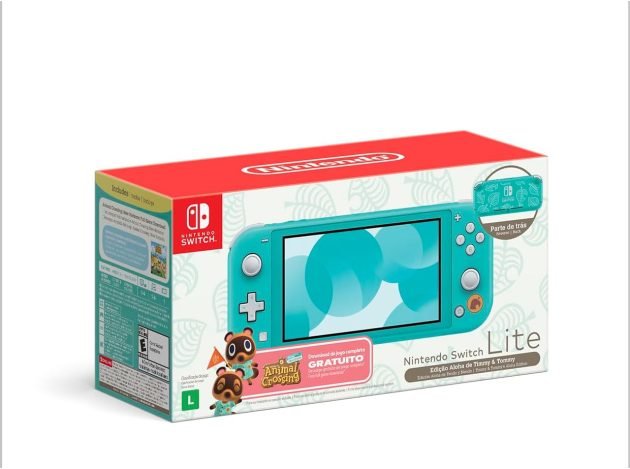 Nintendo Switch Lite Turquesa Com Animal Crossing